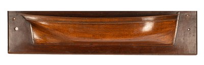 Lot 356 - A carved and moulded fruitwood half-hull,...