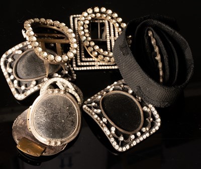 Lot 357 - A collection of ten belt buckles, Georgian and...