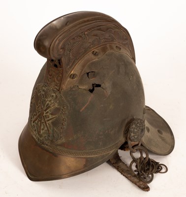 Lot 366 - A fireman's helmet by Merryweather & Sons