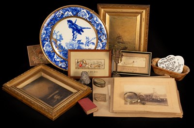 Lot 369 - Two Stevengraphs and a quantity of sundries to...