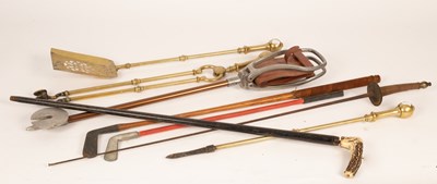 Lot 371 - A court rapier, 105cm long, a shooting stick,...