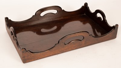 Lot 377 - A George III mahogany tray, circa 1780, of...