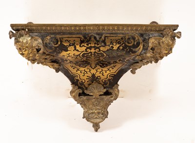 Lot 390 - A Boulle work wall bracket with gilt metal...