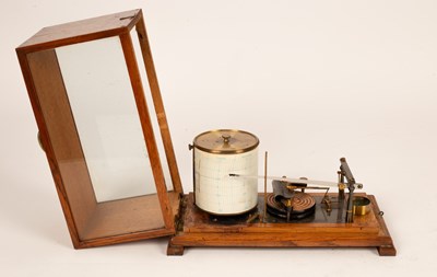 Lot 429 - An oak cased barograph, 31cm