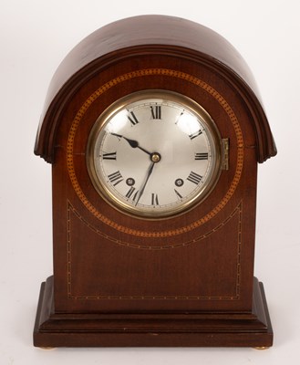 Lot 431 - An Edwardian mahogany bracket clock, banded in...