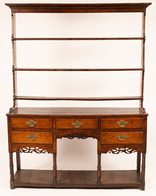 Lot 622 - An 18th Century style dresser fitted five...