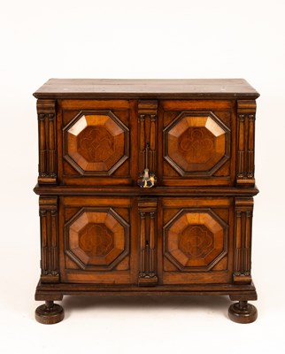 Lot 671 - A Flemish 17th Century style chest of four...