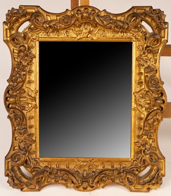 Lot 697 - A gilt plaster wall mirror 34cm x 39cm