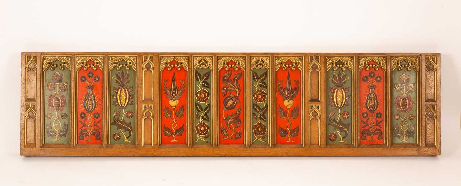 Lot 700 - A Gothic Revival period giltwood reredos,