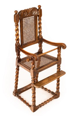 Lot 716 - A Charles II walnut child's highchair, circa...