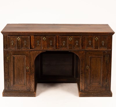 Lot 720 - A Jacobean style sideboard, circa 1900, the...