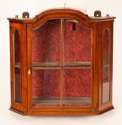 Lot 728 - A Dutch walnut wall display cupboard, circa...