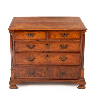 Lot 732 - A George II walnut chest of drawers, circa...