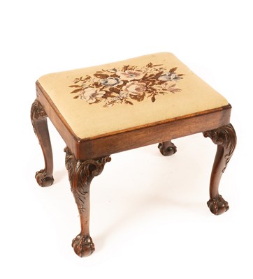 Lot 733 - A George II mahogany stool, circa 1750, the...