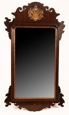 Lot 741 - A George II parcel gilt mirror, circa 1740,...