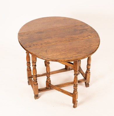 Lot 744 - A James II walnut gateleg table, circa 1690,...