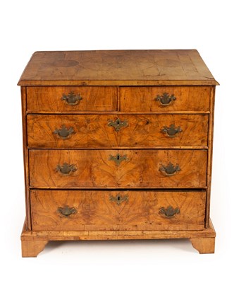 Lot 748 - A William and Mary walnut chest of drawers,...