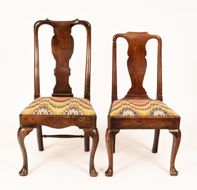 Lot 758 - A George I walnut dining chair, circa 1720,...