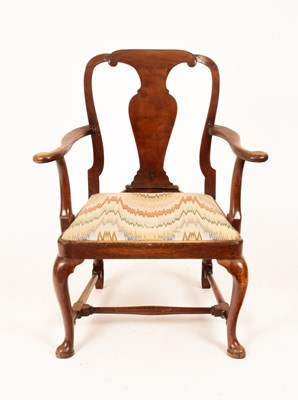 Lot 759 - A George I walnut armchair, circa 1720, with...