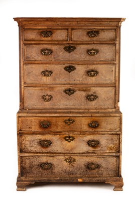 Lot 760 - A George I walnut chest on chest, circa 1720,...