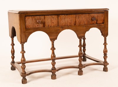 Lot 767 - A William and Mary style walnut dressing table,...