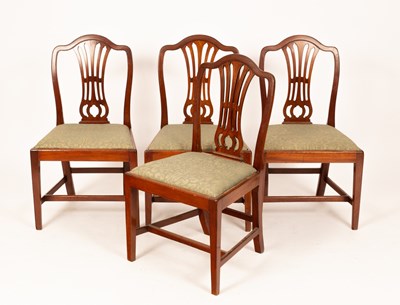 Lot 769 - A set of four George III mahogany dining...