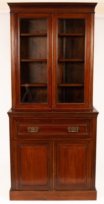 Lot 777 - An Edwardian secretaire bookcase, the glazed...