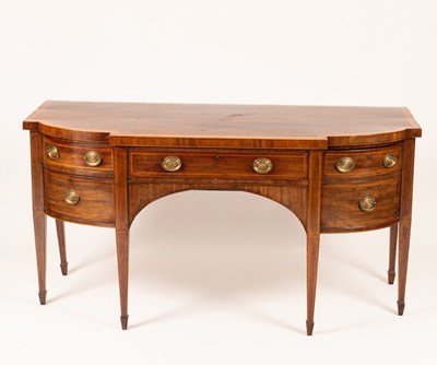 Lot 789 - A George III mahogany and satinwood...