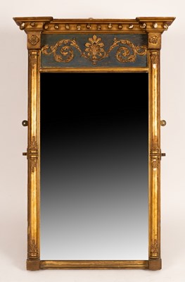 Lot 792 - A Regency gilt framed pier glass with...