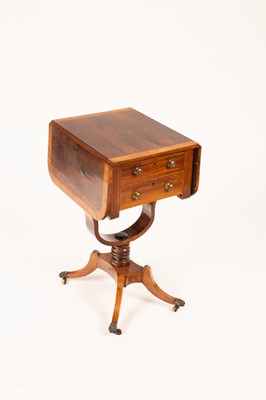 Lot 801 - A Regency rosewood satinwood crossbanded...