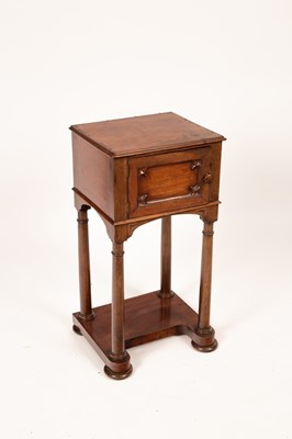 Lot 806 - A Victorian mahogany bedside table with...