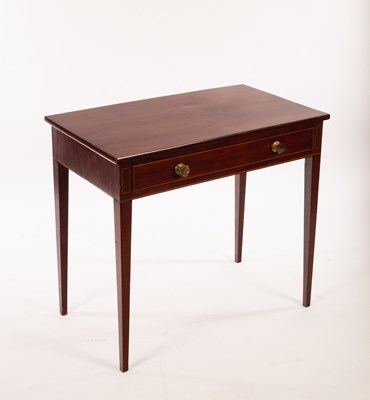 Lot 854 - A 19th Century mahogany side table fitted a...