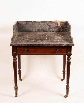 Lot 855 - A William IV mahogany side table, possibly...