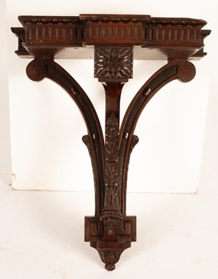 Lot 865 - A mahogany breakfront wall bracket of...