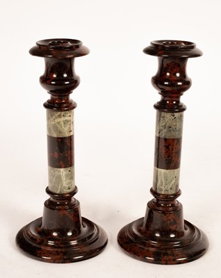 Lot 890 - A pair of Victorian Cornish serpentine...