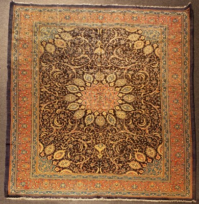 Lot 909 - A Mahal carpet, West Persia, the charcoal...