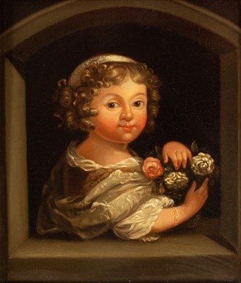 Lot 947 - After Caspar Netscher/Rosetta /dated 1823/oil...