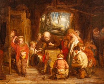 Lot 953 - After William Mulready/The Last In/oil on...