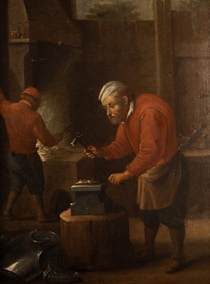 Lot 964 - After David Teniers the Younger/An Armourer in...