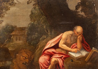 Lot 967 - After Jacopo Palma/St Jerome/oil on panel,...