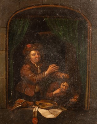 Lot 969 - After Gerrit Dou/At The Dentist/oil on panel,...