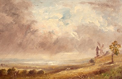 Lot 974 - Follower of John Constable/Landscape with a...