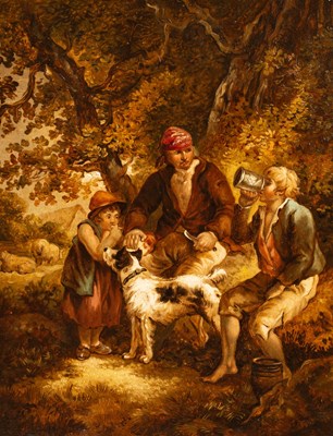 Lot 984 - Follower of George Morland/The Shepherd's...