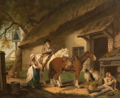 Lot 986 - After George Morland/The Tavern Door/oil on...