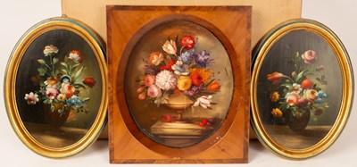 Lot 994 - E M Ball/Still Life of Flowers/on a marble...