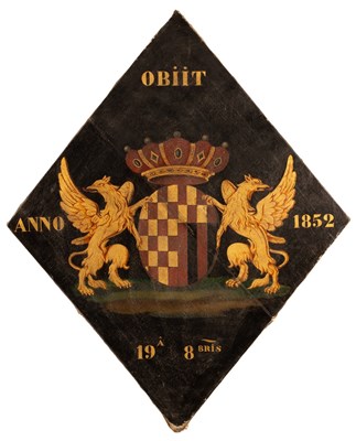 Lot 1035 - Dutch School, 19th Century/A Hatchment of...