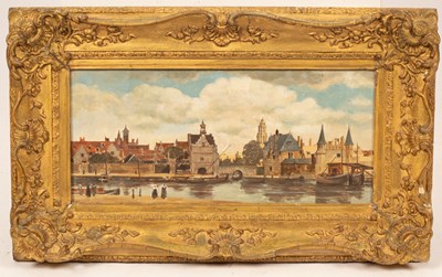 Lot 1044 - Dutch School, late 19th Century/Townscape with...