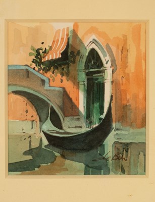 Lot 1071 - Saverio De Bello (born 1951)/Venetian Canal...