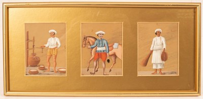 Lot 1090 - Indian School/Three Studies of Trades...