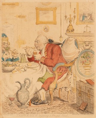 Lot 1120 - James Gilray/Temperance Enjoying a Frugal...